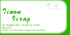 timon virag business card